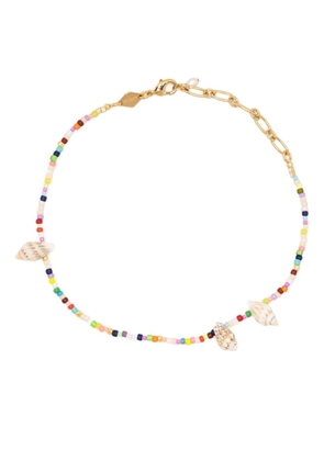 Anni Lu shell-charm anklet - Gold