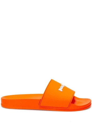 Palm Angels logo-embossed slides - Orange