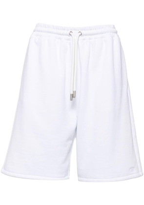 Off-White logo-embroidered cotton shorts