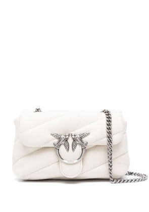 PINKO Baby Love quilted leather shoulder bag - White