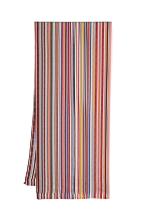Paul Smith rectangle striped scarf - Red