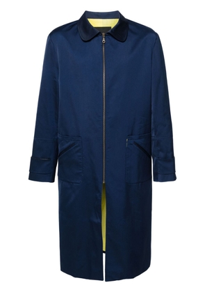 Labrum London rounded-collar shell coat - Blue