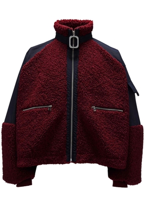 JW Anderson colour-block fleece jacket - Red