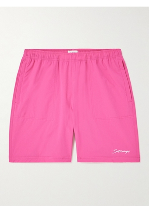 SATURDAYS NYC - Tyler Straight-Leg Cotton-Blend Ripstop Drawstring Shorts - Men - Pink - S