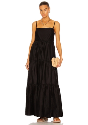 Matteau Tiered Low Back Sun Dress in Black - Black. Size 4 (also in ).