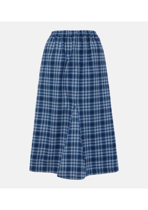 Acne Studios Checked mid-rise cotton maxi skirt