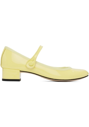 Repetto Yellow Rose Mary Jane Heels