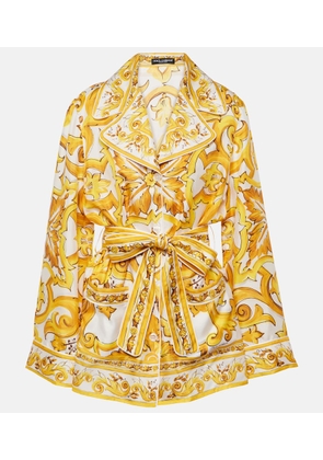 Dolce&Gabbana Majolica silk twill blouse