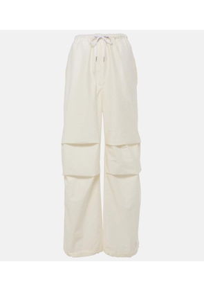 Acne Studios Mid-rise cotton-blend wide-leg pants