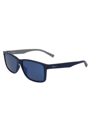 Salvatore Ferragamo Blue Rectangular Mens Sunglasses SF938S 435 57