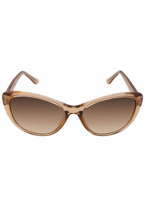 Calvin Klein Brown Gradient Butterfly Ladies Sunglasses CK19560S 270 57