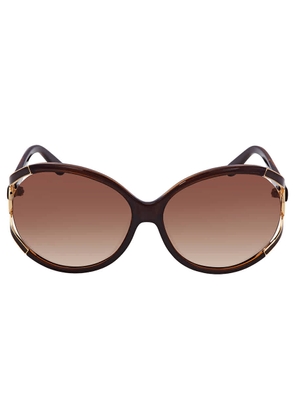 Salvatore Ferragamo Brown Gradient Round Ladies Sunglasses SF600S 220 61