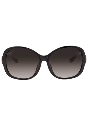Salvatore Ferragamo Grey Gradient Butterfly Ladies Sunglasses SF744SLA 001 59