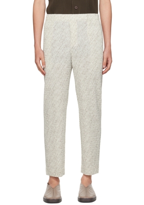 HOMME PLISSÉ ISSEY MIYAKE Off-White Diagonals Trousers