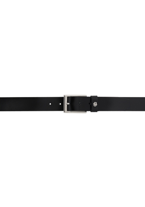 BOSS Black Leather Double B Monogram Keeper Belt