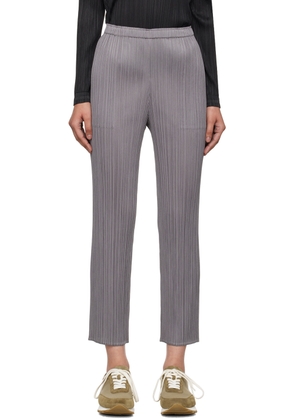 PLEATS PLEASE ISSEY MIYAKE Gray Pleated Trousers