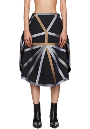 132 5. ISSEY MIYAKE Black Dimensions Midi Skirt