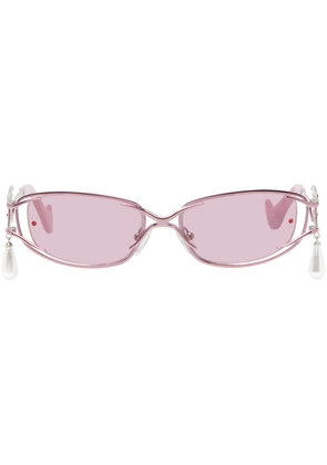 Le Specs Pink Ian Charms Edition Daddy's Girl Sunglasses
