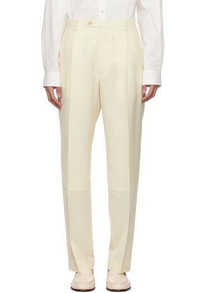 AURALEE Off-White Creased Trousers