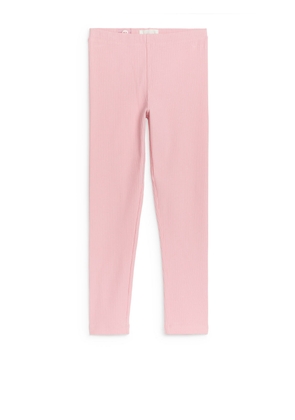 Rib Jersey Leggings - Pink