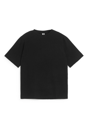 Bouclé Jersey T-Shirt - Black