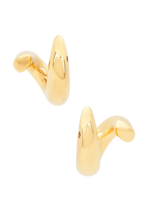 Bottega Veneta Loop Earrings in Yellow Gold - Metallic Gold. Size all.