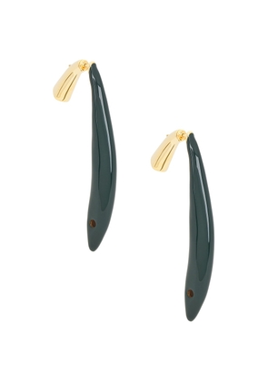 Bottega Veneta Dangle Earrings in Dark Green - Green. Size all.