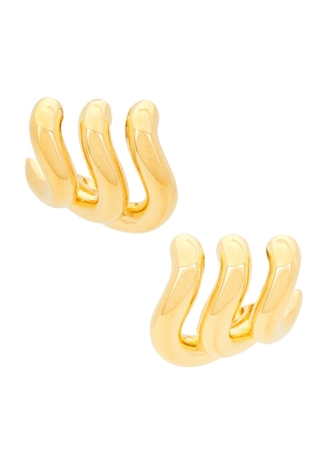 Balenciaga Loop Trio Earring in Shiny Gold - Metallic Gold. Size all.