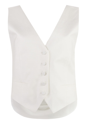 Nina Ricci Cotton-Linen Blend Vest