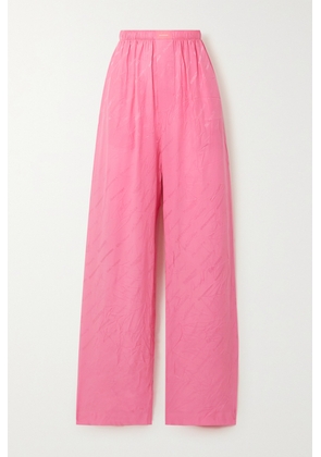 Balenciaga - Crinkled Silk-jacquard Pants - Pink - FR34,FR36,FR38,FR40,FR42