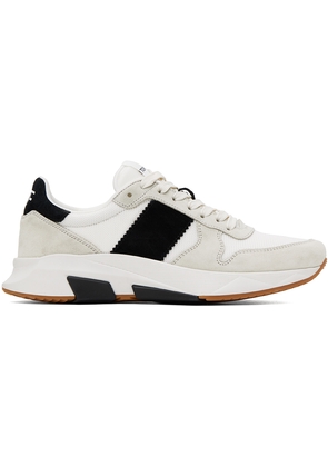 TOM FORD Off-White & Taupe Jagga Sneakers