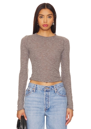 Free People Be My Baby Long Sleeve In Heather Grey in Grey. Size S, XL, XS.