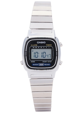 Casio LA670 Series Watch in Metallic Silver.