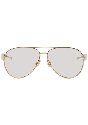 Bottega Veneta Gold Sardine Sunglasses
