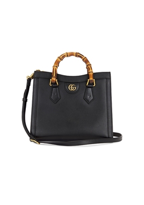FWRD Renew Gucci Bamboo Diana 2 Way Handbag in Black.