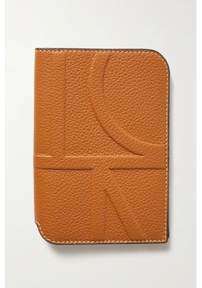 TOTEME - Embossed Textured-leather Passport Cover - Brown - One size