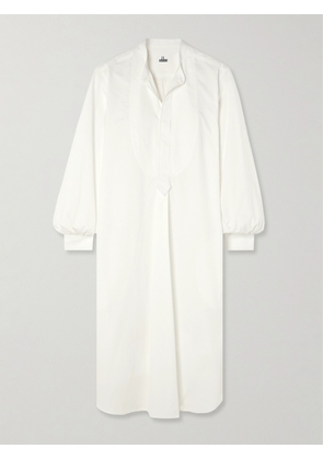 Sebline - Painter's Smock Cotton-poplin Midi Shirt Dress - White - x small,small,medium,large,x large