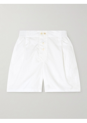 Sebline - Boxer Cotton-poplin Shorts - White - x small,small,medium,large,x large