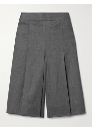 PETER DO - Pleated Wool-blend Culottes - Gray - x small,small,medium,large