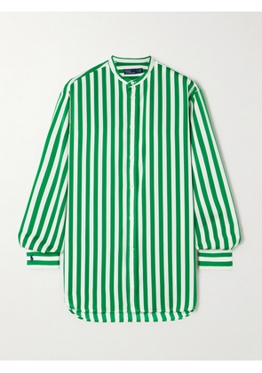 Polo Ralph Lauren - Striped Recycled Satin Shirt - Green - x small,small,medium,large