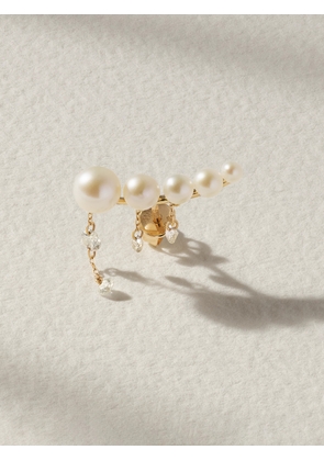 Persée - Aphrodite 18-karat Gold Pearl And Diamond Single Earring - L