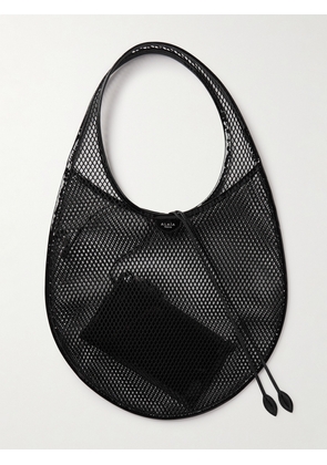Alaïa - Patent-leather Trimmed Mesh Shoulder Bag - Black - One size
