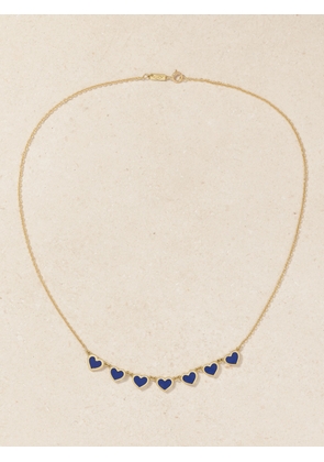 Jennifer Meyer - 7 Extra Small Mini Heart 18 Karat-gold Lapis Lazuli Necklace - One size