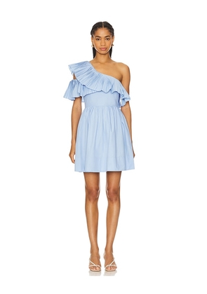 SOVERE Bliss Mini Dress in Baby Blue. Size M, S, XL, XS.