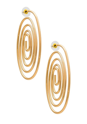 8 Other Reasons Swirl Earrings in Metallic Gold.