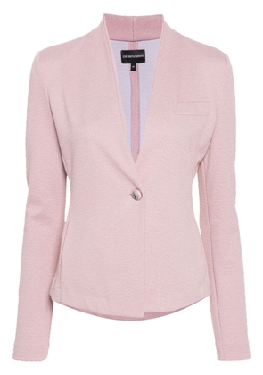 Emporio Armani single-breasted jacquard blazer - Pink