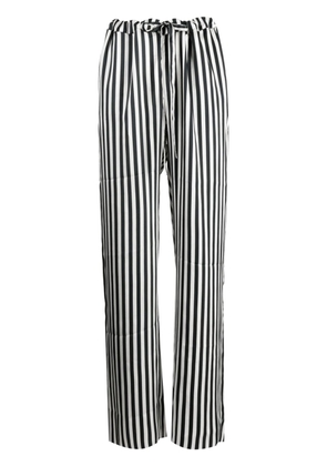 Marques'Almeida striped silk wide-leg trousers - Black