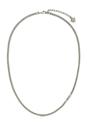 Versace logo-engraved necklace - Silver
