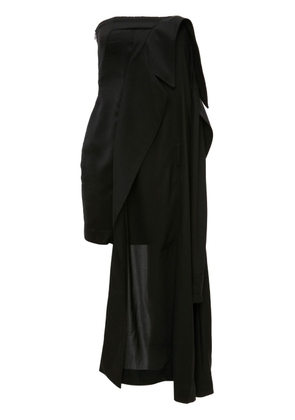 JW Anderson deconstructed strapless minidress - Black