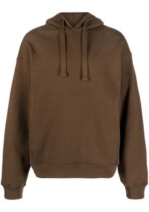 LEMAIRE relaxed-fit cotton hoodie - Brown